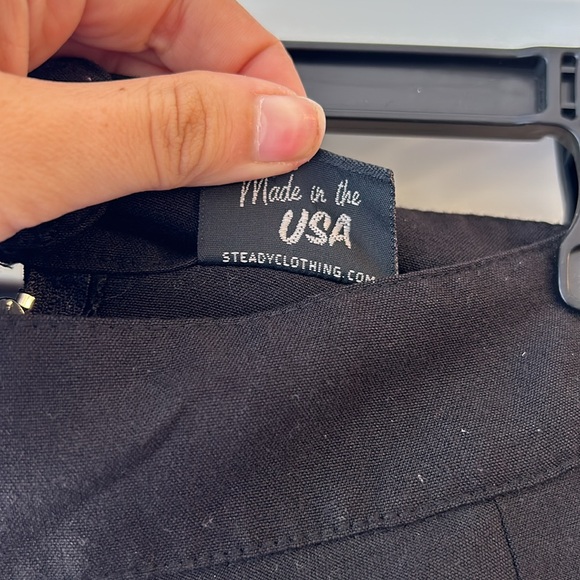 Black Rock Steady Rockabilly 1950’s Style A-Line Circle Skirt, high-waist, Small - Picture 10 of 11